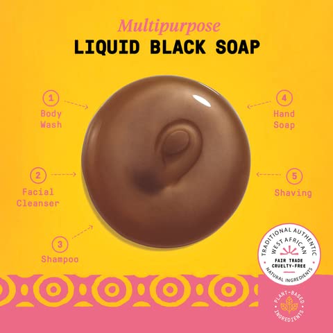 Alaffia - Authentic African Black Soap, Tangerine Citrus, 32 Ounces