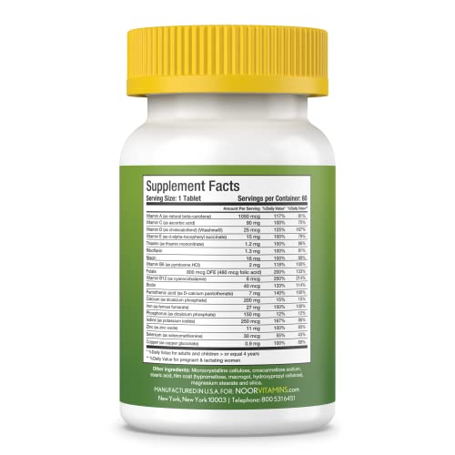 Noor Vitamins Halal Womens Multivitamin & Mineral I Once Daily Vitamin Supplement I Vegan | Supports Energy, Immunity, Metabolism, Healthy Appearance and Stages of Motherhood I 2-Month Supply
