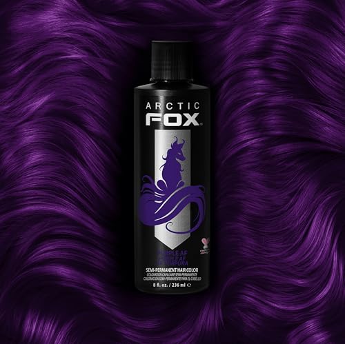 ARCTIC FOX Vegan and Cruelty-Free Semi-Permanent Hair Color Dye (8 Fl Oz, PURPLE AF)