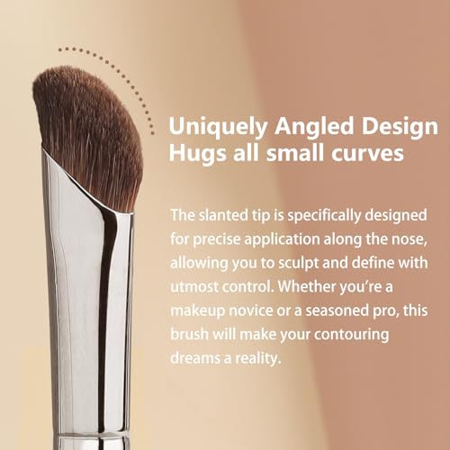 Albeaut Eyeshadow Brush, Angled Nose Contour Brow Bone Highlight Makeup Brush (190 angled shader)