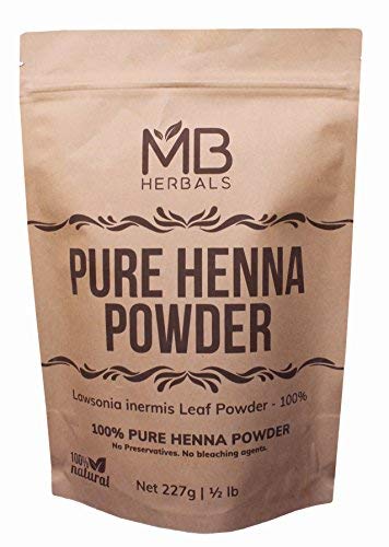 MB Herbals 100% Natural & Pure Henna Powder 454 Gram | 16 oz / 1.00 LB | For Natural Orange-Red Hair Color | Triple Sifted | Raw | Non-Radiated |100% Pure Rajasthan Henna from Marwar region
