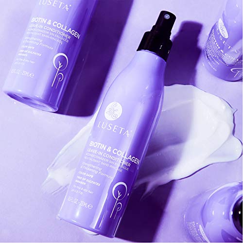 Luseta Biotin Leave in Conditioner for Dry Damaged Hair, Natural Thickening Volume Conditioner for Hair Loss and Thinning,8.5Fl Oz, Hair Detangler Spray for Women