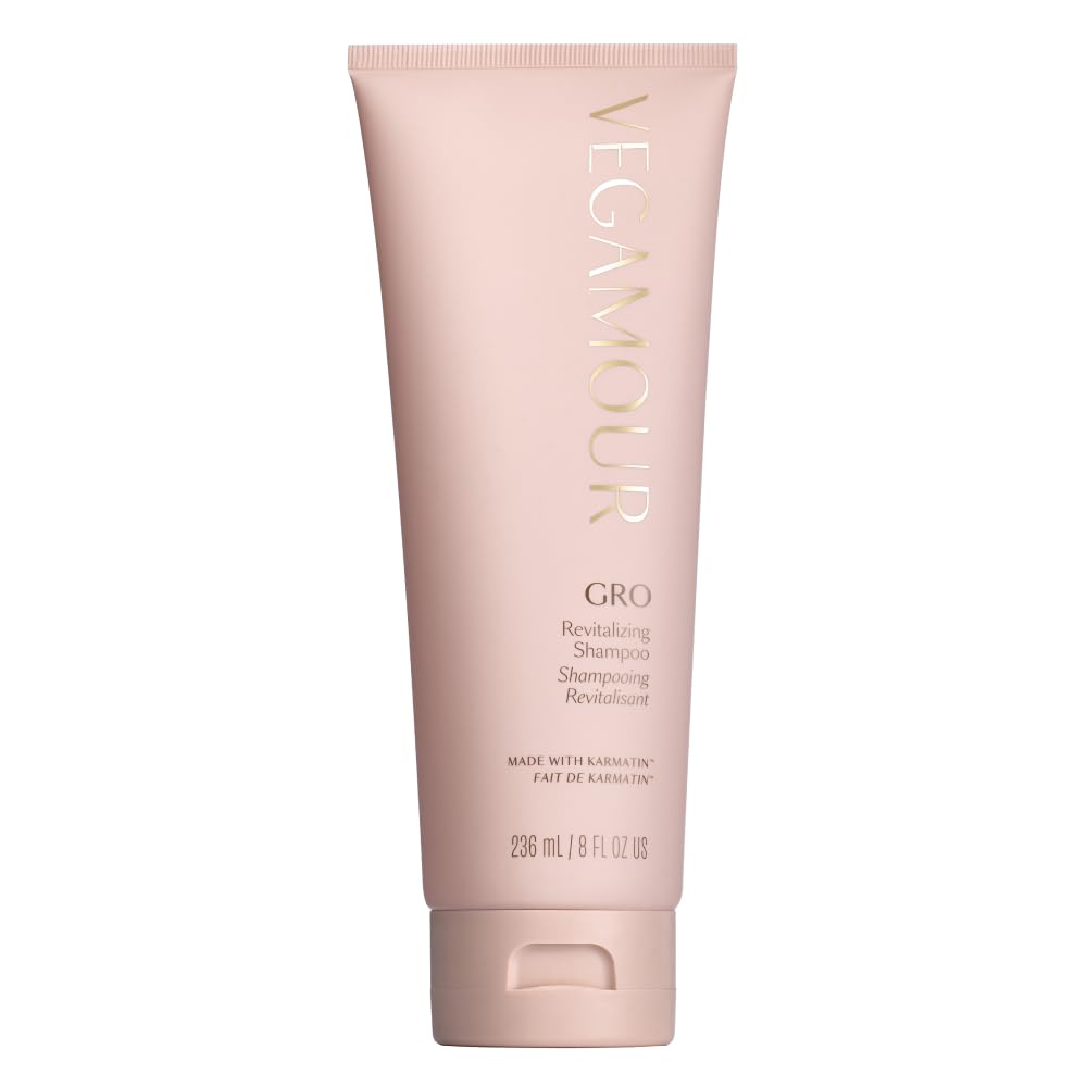 VEGAMOUR GRO Revitalizing Shampoo, Support Thicker, Fuller Looking Hair, Shampoo Formulated Without Sulfates for Thinning Hair with Vegan Keratin, Natural Citrus Scent (8 fl. oz.)