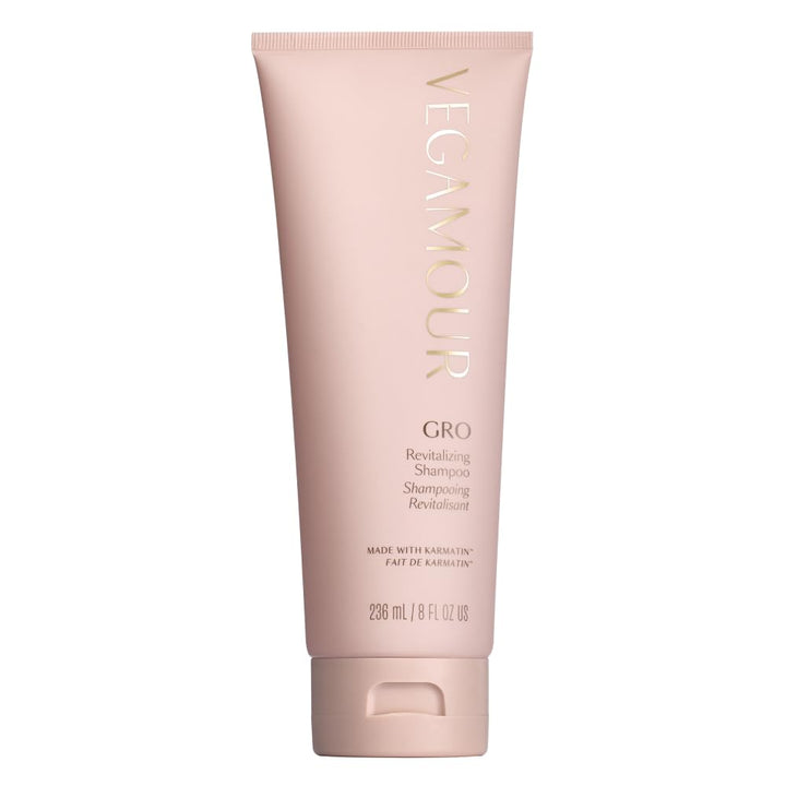 VEGAMOUR GRO Revitalizing Shampoo, Support Thicker, Fuller Looking Hair, Shampoo Formulated Without Sulfates for Thinning Hair with Vegan Keratin, Natural Citrus Scent (8 fl. oz.)