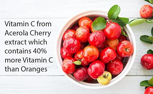 Modern Organics Vitamin C | 500mg Whole Food Vitamin C from Acerola Cherry Extract with Citrus Bioflavonoid Complex | 23 Organic Fruits & Vegetables Blend | Probiotics and Enzymes | 60 Vegan Capsules
