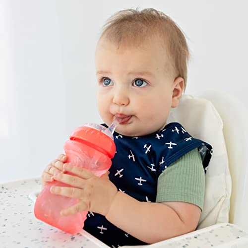 Nuby 2PK No-Spill Cup with Flexi Straw, 10oz, Colors May Vary(Pack of 2)