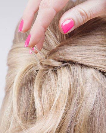 Frenchies Ultra Flocked Extra Soft French Twist Hair Pins: The French Hair Pins for Buns, Wedding Updo Hairstyles, Hair Extensions + Wigs, 100 Count, Blond, Large (3 inch)