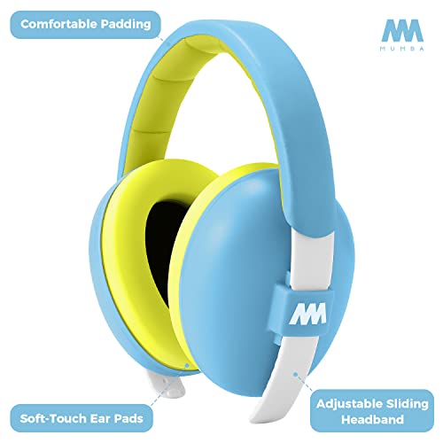 Baby Ear Protection Noise Cancelling Headphones for Babies and Toddlers - Mumba Baby Earmuffs - Ages 3-24+ Months