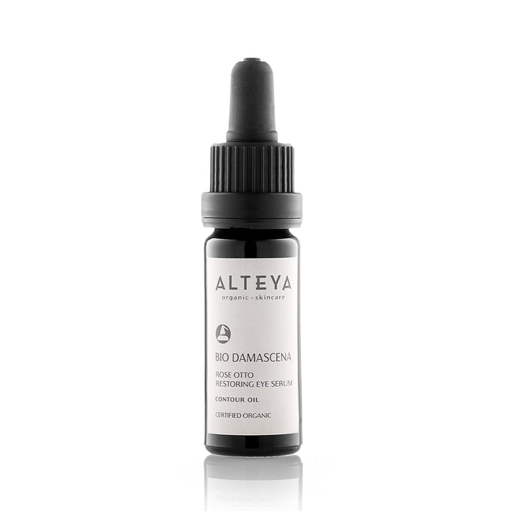 Alteya Organics Eye Serum USDA Certified Organic Skin Care 1.7 Fl Oz/50 mL Bio Damascena Award-Winning Eye Treatment with Organic Bulgarian Rose Oil Rejuvenating, Revitalizing and Clarifying