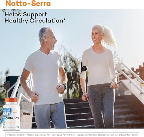 Doctors Best Natto-Serra, Supports Circulatory & Immune Health, Non-GMO, Vegan 90 Veggie Caps