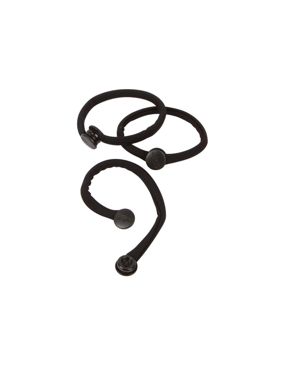 Premium No Crease Snap-Off Hair Ties By Snappee - Easy Ouchless Removal with USA Hand-Made Non-Elastic, Long-Lasting, Super Soft & Stretchy Material for Natural, Thick and All Hair Types! (Licorice)