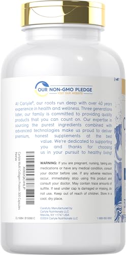 Carlyle Multi Collagen Protein Capsules 2000mg | 300 Count | Type I, II, III, V, X | Collagen Peptide Pills | Keto & Paleo Friendly, Gluten Free, Non-GMO Supplement