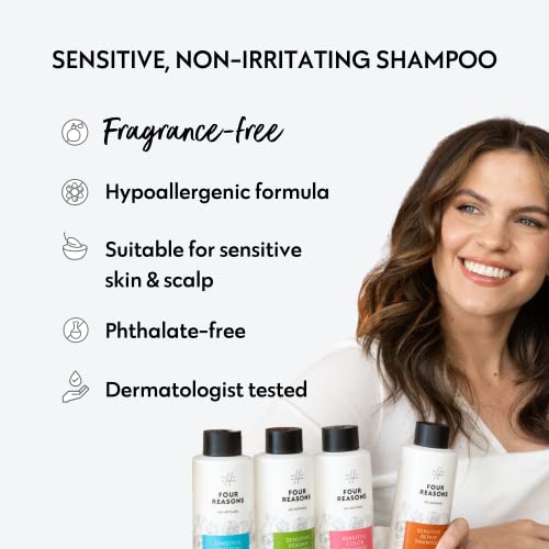 No nothing Sensitive shampoo for color treated hair - Fragrance Free Shampoo - Hypoallergenic, Vegan, Paraben Free and Clear Shampoo - Unscented Shampoo for Sensitive Scalp and Skin – 10.15 oz