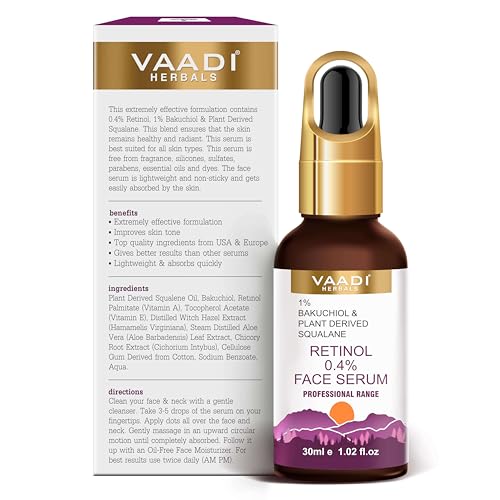 Retinol Serum for Face 0.4% (Retinol) With 1% Baluchiol & Plant Derived Squalane - 30ml
