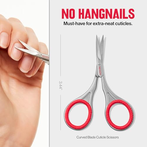 Revlon Nail Scissors, Curved Blade, Made with Stainless Steel