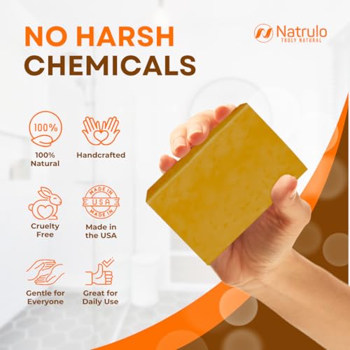 Turmeric Soap Bar for Face & Body – Natural Turmeric Skin Brightening Soap for Dark Spots, Intimate Areas, Underarms – Turmeric Face Wash Reduces Acne, Scars & Cleanses Skin – Made in USA