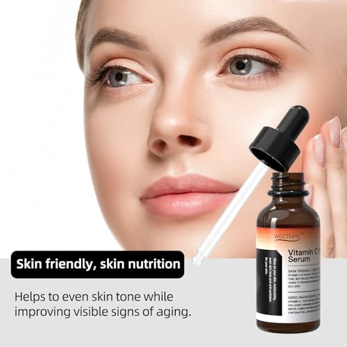 Vitamin C Face Serum, Hydration Facial Serum with Hyaluronic Acid, Vitamin E, Collagen & Niacinamide - Brightening Serum for Dark Spots, Even Skin Tone, Wrinkles, Fine Lines for Skin Care Essence