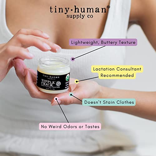 Organic Nipple Cream, Nipple Crack Lanolin Free Nipple Butter, Balm for Breastfeeding Mother, No Need to Wash Off, Safe for Baby and Mama