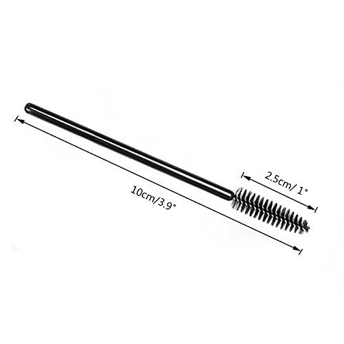 300PCS Black Eyelash Brush, Disposable Eyelash Mascara Brushes Wands Applicator Tools Makeup Brush Kits
