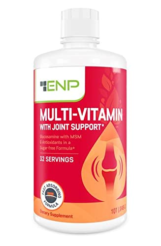 ENP Liquid Multi-Vitamin with Joint Support for Adults | Multivitamin for Women & Men | Plus Glucosamine with MSM | 32 oz | Made in USA