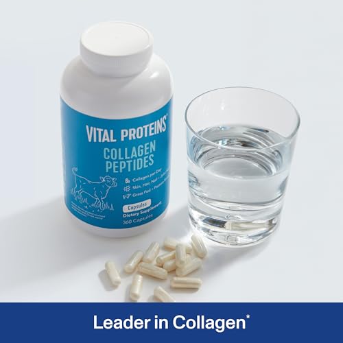 Vital Proteins Collagen Pills Supplement (Type I, III), 360 Collagen Capsules, 3300mg Serving Help Support Healthy Hair, Collagen Supplement