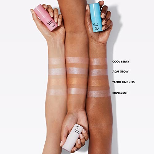 e.l.f. Daily Dew Stick, Cooling Highlighter Stick For Dewy Skin, Gives Your Complexion A Radiant Glow, Vegan & Cruelty-Free, Iridescent