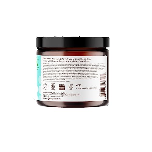 Everyone Hair Care Super Scalp Scrub - Peppermint & Tea Tree, 8 fl oz Bottle, Scalp Exfoliator, Gentle Hair Scrub Removes Dirt & Sweat Build Up, Sulfate Free & Paraben Free