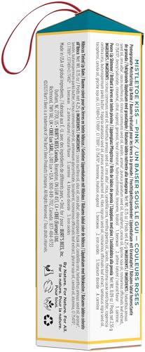 Burt's Bees Mistletoe Kiss Pink, Pomegrante, Peony, Hibiscus Lip Balm and Shimmer Holiday Collection Gift Set of 3-1 Count