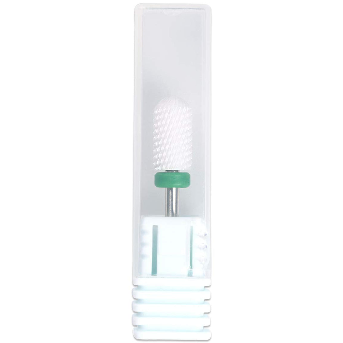 Beauticom Professional USA Ceramic White ROUND Top LARGE Barrel Bit Nail Drill (Grit: COARSE) 3/32 Shank Size