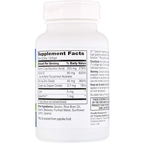 21st Century Healthy Eyes SuperVision2 Softgels, 120 Count (Pack of 2)