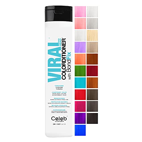 Celeb Luxury Viral Colorditioner: Professional Color Depositing Conditioner, BondFix Bond Repair, Infuse Semi-Permanent Vivid and Pastel Colors, for Color-Treated Hair Maintenance, Vegan