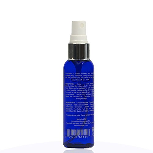 RemySoft blueMax Daily Refresher & Protective Silicone Serum Set - Safe for Hair Extensions Weaves and Wigs - Salon Formula Leave-in Conditioner & Serum