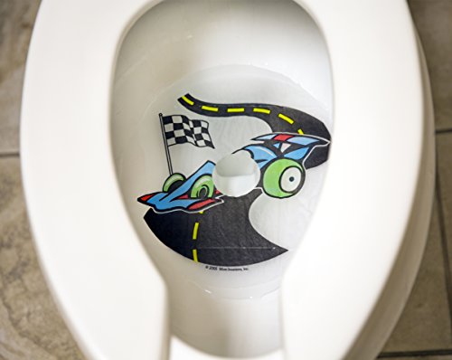 Mom Invented Potty Training Tinkle Targets for Boys - Planes, Trains & Motorcycles