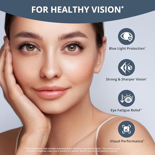 NuBest AREDS 2 Eye Vitamins Eye Health with Beta Carotene Carrot Powder, 20mg Lutein, 4mg Zeaxanthin, Bilberry, Grape Seed, BioPerine, B-Complex, Multivitamin for Eye Health - 60 Vegan Capsules