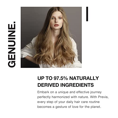 PREVIA Blonde Silver Conditioner for Blonde Gray & White Hair Neutralizes Brassiness Enhances Cold Blonde Hues Protects Color Boosts Shine Sulfate & Paraben Free Vegan 8.45 oz