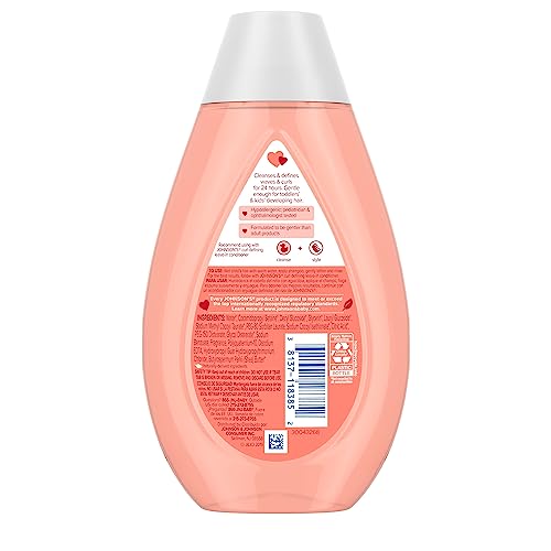 Johnson's Kids Curl-Defining, Frizz Control, Tear-Free Kids Shampoo + Shea Butter, Paraben-, Sulfate- & Dye-Free, Hypoallergenic & Gentle for Kids Hair, Kid Bath Essential, 13.6 fl. oz