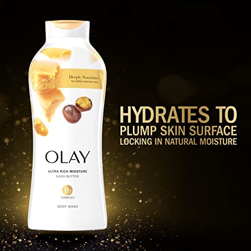 Olay Ultra Moisture Shea Butter Body Wash, 22 oz, (4 Count)