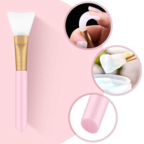 6 Silicone Face Mask Brushes Facial Mud Applicator Clay Tools and 6 Spa Facial Headband Terry Cloth for Charcoal Mixed Mask Soft
