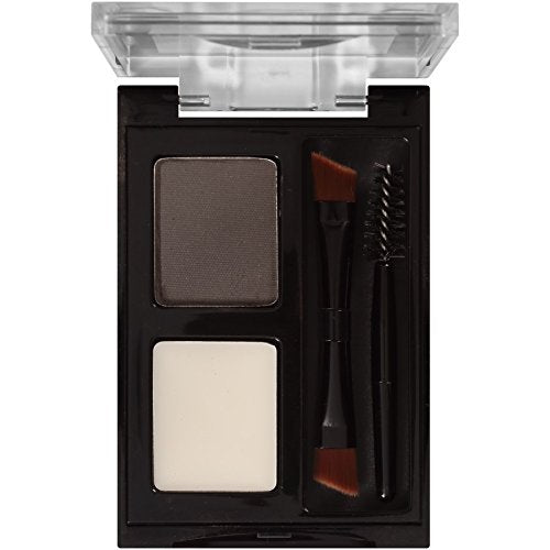 Revlon ColorStay Brow Kit, Includes Longwear Brow Powder, Clear Pomade, Dual-Ended Angled Tip Eyebrow Brush & Spoolie Brush, Soft Black (101), 0.08 oz