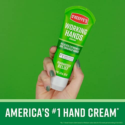 O'Keeffe's Working Hands Hand Cream; Relieves and Repairs Extremely Dry Hands; 3 oz Tube; (Pack of 1)