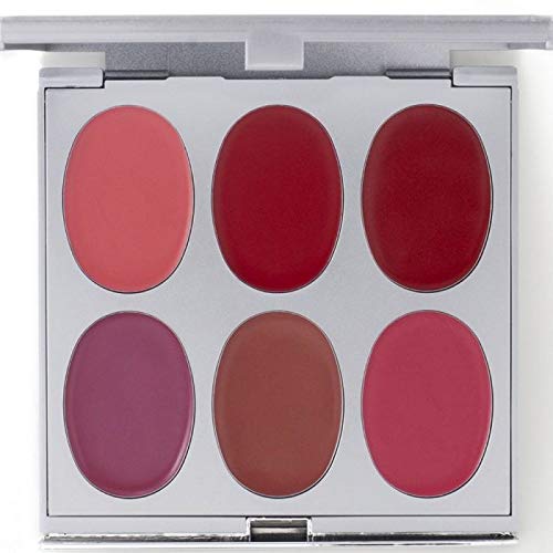 New Again by Jerome Alexander Lipstick Palette & Retractable Brush, 6 Hot-Poured, Buildable & Blendable Smooth Matte Shades (Hot Colors)