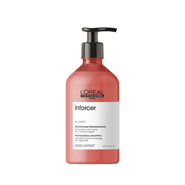 L'Oreal Professionnel InForcer Strengthening Shampoo - Prevents Breakage and Adds Softness For Weak, Fragile & Damaged Hair Types, With Biotin