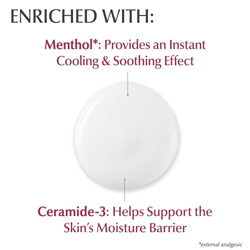 Eucerin Itch Relief Intensive Calming Body Lotion for Dry Itchy Skin, Unscented Lotion with Cooling Menthol and Ceramides, 8.4 Fl Oz Bottle