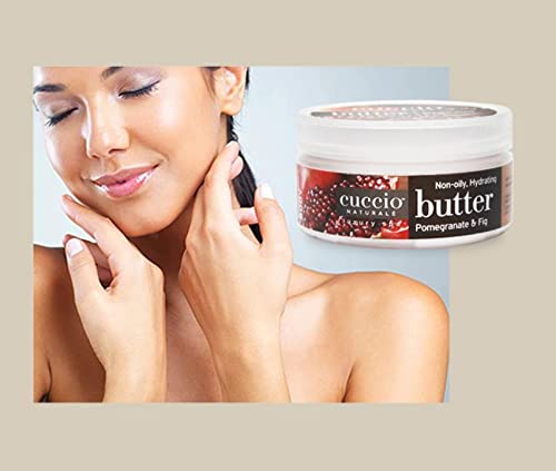 Cuccio Naturale Butter Blend - Ultra-Moisturizing, Renewing, Smoothing Scented Body Cream | Deep Hydration For Dry Skin Repair | Natural Ingredient | Pomegranate & Fig | 24 Hour Hydration (226 Gm)
