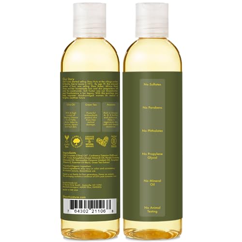 SheaMoisture Olive & Green Tea Bath, Body & Massage Oil 2-Pack – Avocado Oil, Anti-Aging & Ultra-Moisturizing for Dry Skin, 8 Oz Ea