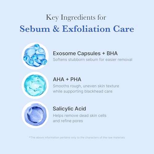 medicube Zero Pore Clear Blue Capsule Facial Deep Cleanser for Skin Texture, Blackhead & Pore Care | AHA, BHA & PHA for Double Cleansing, Daily Gentle Face Wash, Korean Skincare | 120g / 4.23 oz