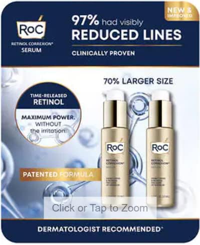 Roc retinol correxion serum - firms & reduces of wrinkles 1.0 fl oz, 2 Pack
