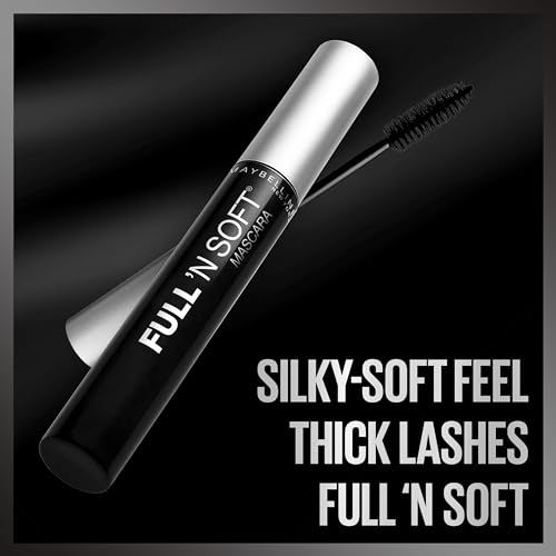 Maybelline Full 'N Soft Waterproof Mascara, Very Black, 1 Count