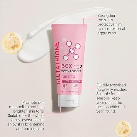 Glutathione 50x Tone Up Body Lotion, 2 Pack Moisturizing, Hydration and Nourishing, Soft Skin All Over Body Scented Body Lotion for Women