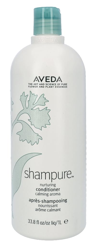 Aveda Shampure Nurturing Conditioner for Fine to Medium Hair | Lightweight Conditioner | 98% Naturally Derived* | Calming Aroma of Lavender & Ylang Ylang, 33.8 Fl Oz